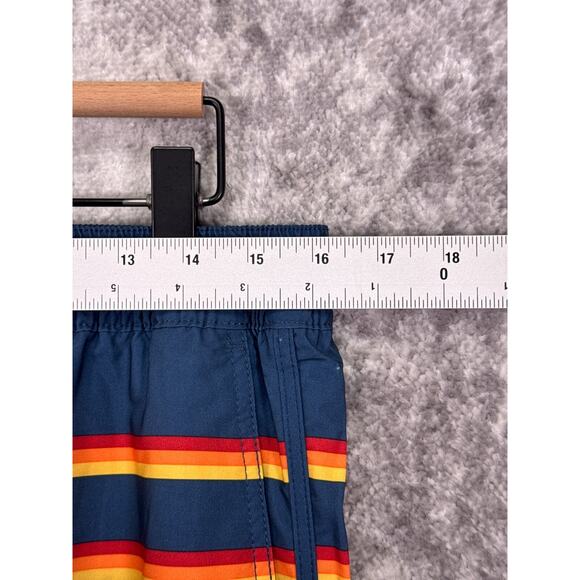 Fair Harbor Swim Trunks Large Mens The Anchor Shorts Rainbow Stripe - Picture 3 of 7